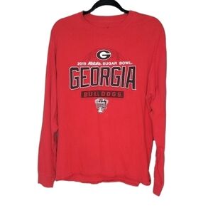 Georgia Bulldog 2019 Sugar Bowl Long Sleeve Red T-Shirt Unisex size XL